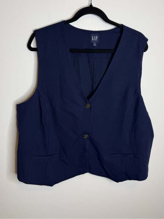 GAP Tops - GAP Navy Blue Button-Front Vest size XL tall